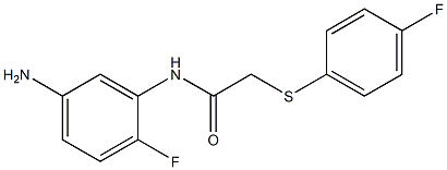 N-(5-amino-2-fluorophenyl)-2-[(4-fluorophenyl)sulfanyl]acetamide