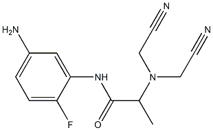 N-(5-amino-2-fluorophenyl)-2-[bis(cyanomethyl)amino]propanamide Struktur