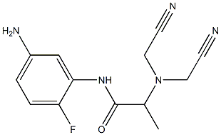 N-(5-amino-2-fluorophenyl)-2-[bis(cyanomethyl)amino]propanamide Structure