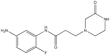 N-(5-amino-2-fluorophenyl)-3-(3-oxopiperazin-1-yl)propanamide Struktur