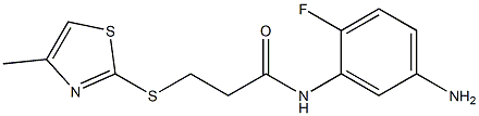 N-(5-amino-2-fluorophenyl)-3-[(4-methyl-1,3-thiazol-2-yl)sulfanyl]propanamide Struktur