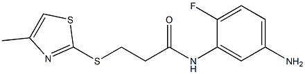 N-(5-amino-2-fluorophenyl)-3-[(4-methyl-1,3-thiazol-2-yl)sulfanyl]propanamide