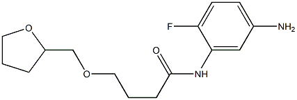 N-(5-amino-2-fluorophenyl)-4-(oxolan-2-ylmethoxy)butanamide Struktur