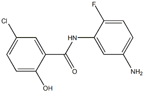 N-(5-amino-2-fluorophenyl)-5-chloro-2-hydroxybenzamide 化学構造式