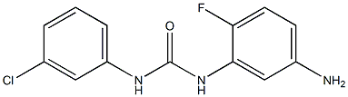N-(5-amino-2-fluorophenyl)-N'-(3-chlorophenyl)urea Struktur