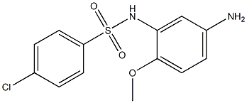 N-(5-amino-2-methoxyphenyl)-4-chlorobenzene-1-sulfonamide 化学構造式