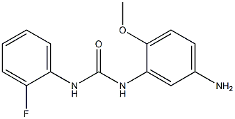 N-(5-amino-2-methoxyphenyl)-N'-(2-fluorophenyl)urea 化学構造式