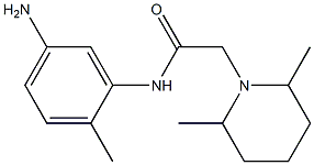 N-(5-amino-2-methylphenyl)-2-(2,6-dimethylpiperidin-1-yl)acetamide,,结构式