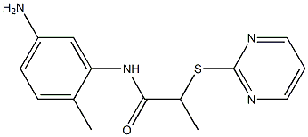 N-(5-amino-2-methylphenyl)-2-(pyrimidin-2-ylsulfanyl)propanamide Structure