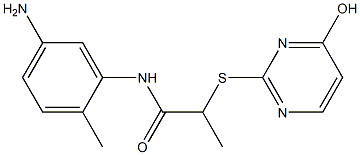 N-(5-amino-2-methylphenyl)-2-[(4-hydroxypyrimidin-2-yl)sulfanyl]propanamide