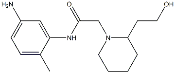 N-(5-amino-2-methylphenyl)-2-[2-(2-hydroxyethyl)piperidin-1-yl]acetamide,,结构式