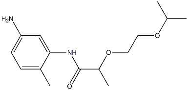 N-(5-amino-2-methylphenyl)-2-[2-(propan-2-yloxy)ethoxy]propanamide 化学構造式