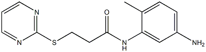 N-(5-amino-2-methylphenyl)-3-(pyrimidin-2-ylsulfanyl)propanamide 结构式