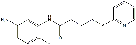 N-(5-amino-2-methylphenyl)-4-(pyridin-2-ylsulfanyl)butanamide Struktur