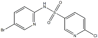 N-(5-bromopyridin-2-yl)-6-chloropyridine-3-sulfonamide 化学構造式