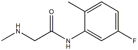 N-(5-fluoro-2-methylphenyl)-2-(methylamino)acetamide 结构式