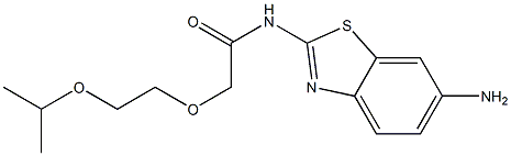 N-(6-amino-1,3-benzothiazol-2-yl)-2-[2-(propan-2-yloxy)ethoxy]acetamide 化学構造式