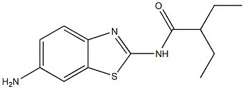 N-(6-amino-1,3-benzothiazol-2-yl)-2-ethylbutanamide 化学構造式