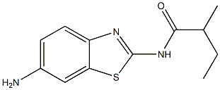 N-(6-amino-1,3-benzothiazol-2-yl)-2-methylbutanamide 结构式