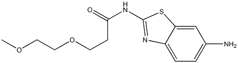 N-(6-amino-1,3-benzothiazol-2-yl)-3-(2-methoxyethoxy)propanamide Struktur