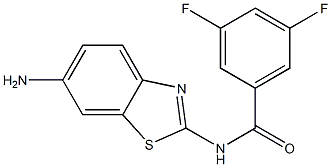 N-(6-amino-1,3-benzothiazol-2-yl)-3,5-difluorobenzamide 化学構造式