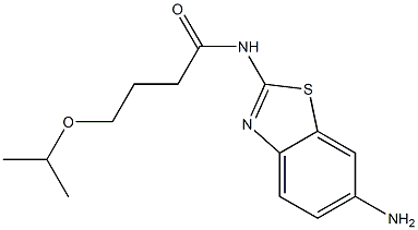 N-(6-amino-1,3-benzothiazol-2-yl)-4-(propan-2-yloxy)butanamide,,结构式