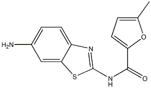 N-(6-amino-1,3-benzothiazol-2-yl)-5-methylfuran-2-carboxamide,,结构式