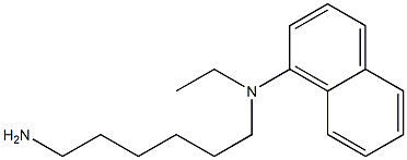 N-(6-aminohexyl)-N-ethylnaphthalen-1-amine,,结构式