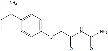 N-(aminocarbonyl)-2-[4-(1-aminopropyl)phenoxy]acetamide 化学構造式