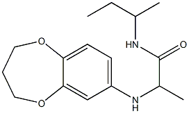 N-(butan-2-yl)-2-(3,4-dihydro-2H-1,5-benzodioxepin-7-ylamino)propanamide,,结构式