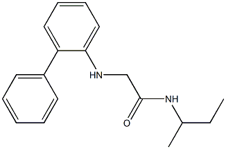 N-(butan-2-yl)-2-[(2-phenylphenyl)amino]acetamide 化学構造式