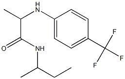 N-(butan-2-yl)-2-{[4-(trifluoromethyl)phenyl]amino}propanamide 化学構造式