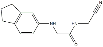 N-(cyanomethyl)-2-(2,3-dihydro-1H-inden-5-ylamino)acetamide Struktur