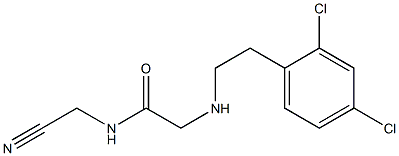 N-(cyanomethyl)-2-{[2-(2,4-dichlorophenyl)ethyl]amino}acetamide Struktur