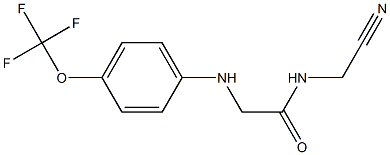 N-(cyanomethyl)-2-{[4-(trifluoromethoxy)phenyl]amino}acetamide Struktur