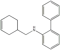 N-(cyclohex-3-en-1-ylmethyl)-2-phenylaniline 化学構造式