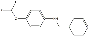 N-(cyclohex-3-en-1-ylmethyl)-4-(difluoromethoxy)aniline 结构式