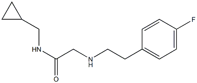 N-(cyclopropylmethyl)-2-{[2-(4-fluorophenyl)ethyl]amino}acetamide Struktur