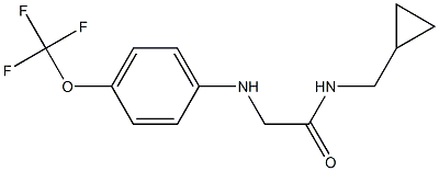 N-(cyclopropylmethyl)-2-{[4-(trifluoromethoxy)phenyl]amino}acetamide Struktur