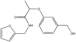 N-(furan-2-ylmethyl)-2-[3-(hydroxymethyl)phenoxy]propanamide Structure