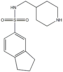 N-(piperidin-4-ylmethyl)-2,3-dihydro-1H-indene-5-sulfonamide,,结构式