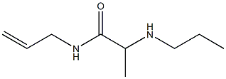 N-(prop-2-en-1-yl)-2-(propylamino)propanamide 化学構造式