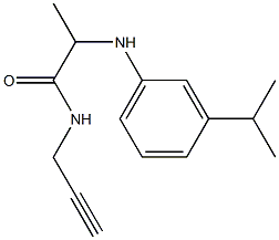 N-(prop-2-yn-1-yl)-2-{[3-(propan-2-yl)phenyl]amino}propanamide Structure