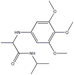 N-(propan-2-yl)-2-[(3,4,5-trimethoxyphenyl)amino]propanamide,,结构式