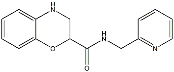 N-(pyridin-2-ylmethyl)-3,4-dihydro-2H-1,4-benzoxazine-2-carboxamide,,结构式