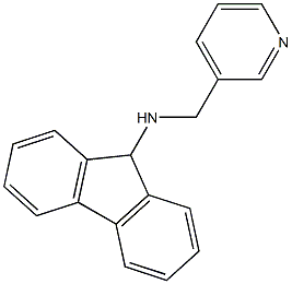 N-(pyridin-3-ylmethyl)-9H-fluoren-9-amine,,结构式