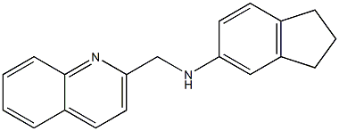 N-(quinolin-2-ylmethyl)-2,3-dihydro-1H-inden-5-amine 化学構造式