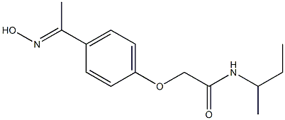 N-(sec-butyl)-2-{4-[(1E)-N-hydroxyethanimidoyl]phenoxy}acetamide Struktur