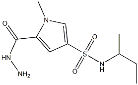 N-(sec-butyl)-5-(hydrazinocarbonyl)-1-methyl-1H-pyrrole-3-sulfonamide 化学構造式