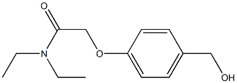 N,N-diethyl-2-[4-(hydroxymethyl)phenoxy]acetamide 化学構造式